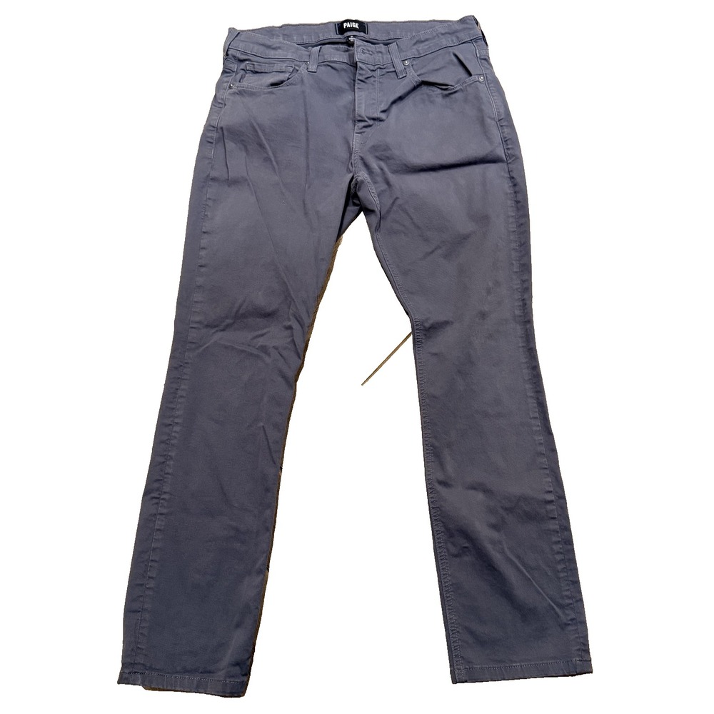 Paige Federal Jeans Mens 31 Gray Moon Shade Slim Straight Stretch Made USA